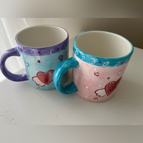 Hausenware | 2 Coffee Cups Mugs Fairy Designs | Dancing~ Tutu’s~ Hearts~ Angels - Picture 4 of 9
